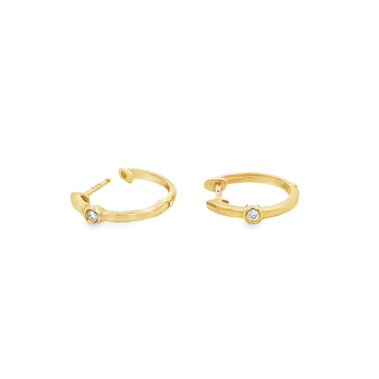 Huggie Hoop Earrings,  14Kt