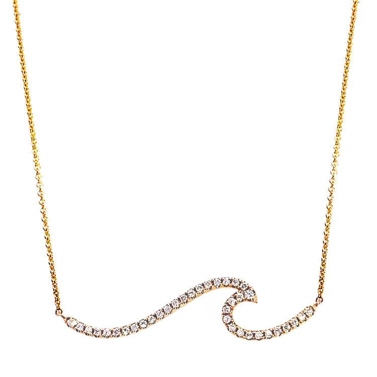 Wave Necklace, 14Kt