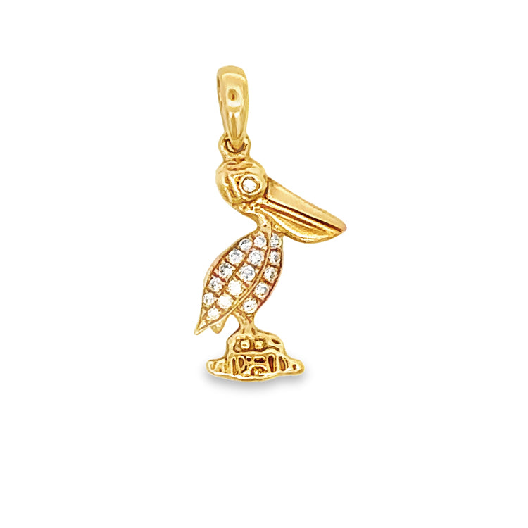 Pelican Pendant, 14Kt