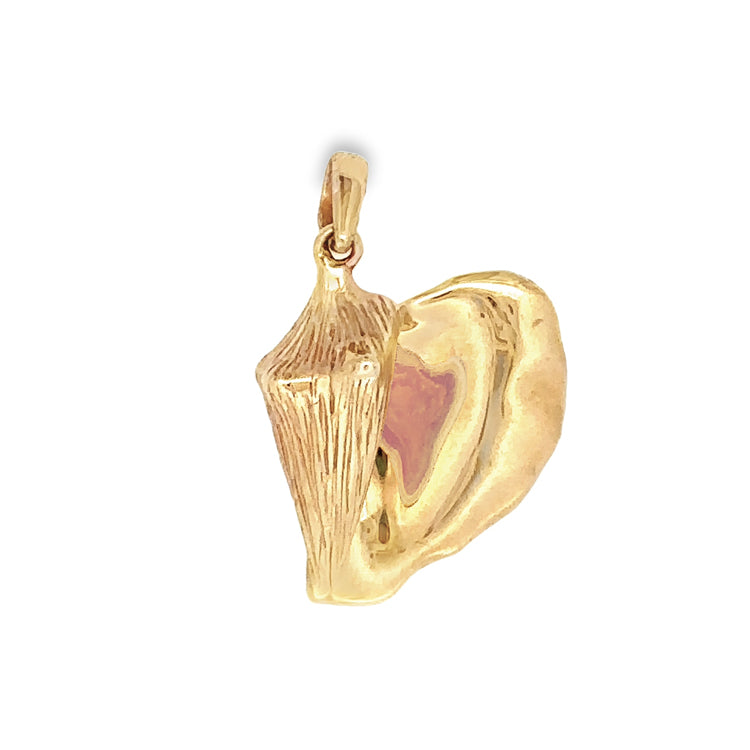 Conch Shell Pendant, 14Kt