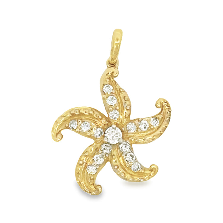 Starfish Pendant, 14Kt