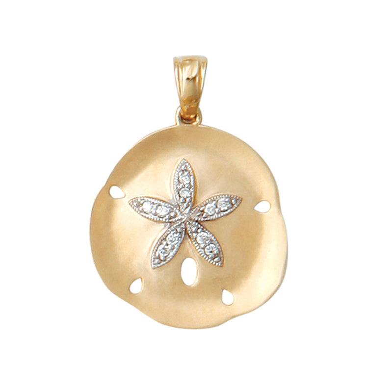 Sanddollar Pendant, 14Kt