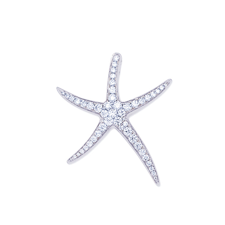 Starfish Pendant 14Kt and Diamonds