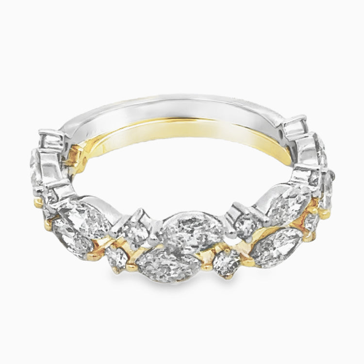 Diamond Stack Band Rings, 14Kt