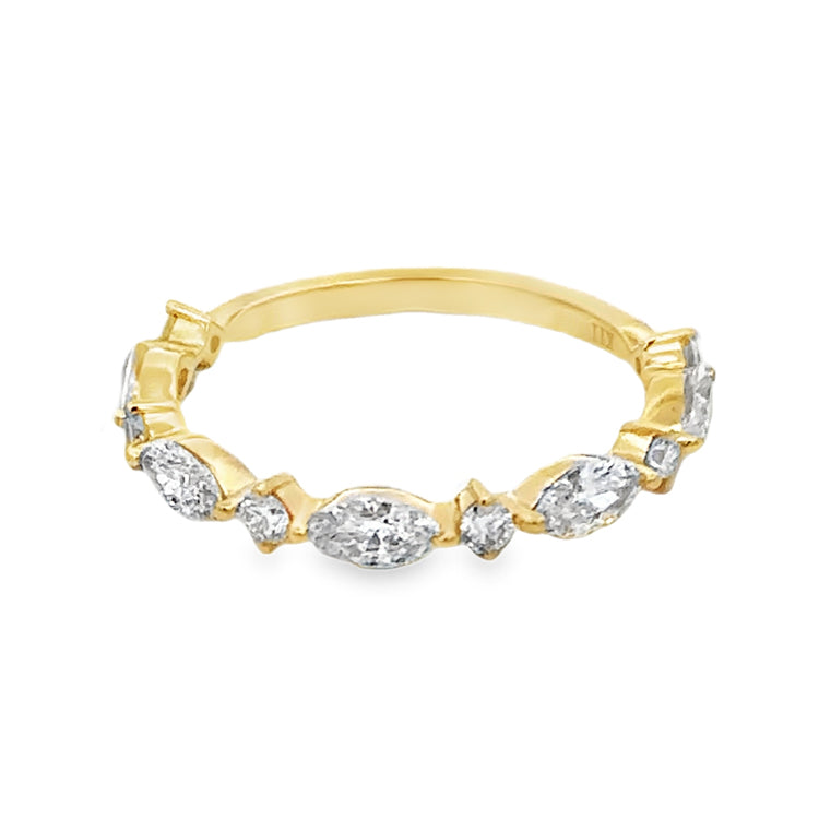 Diamond Stack Band Rings, 14Kt