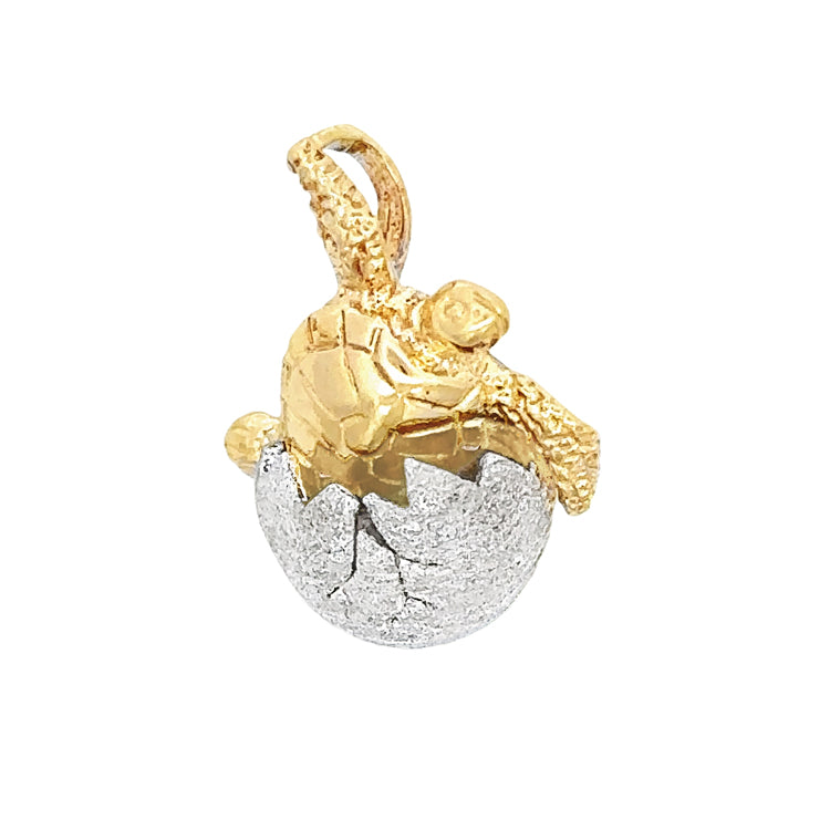 Turtle Pendant, 14Kt &amp; Sterling