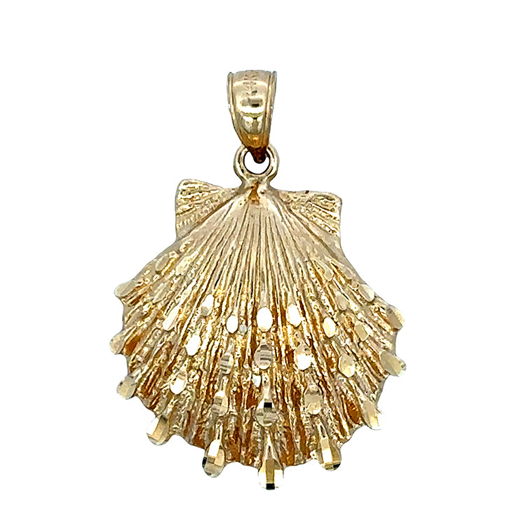 Scallop Shell Pendant, 14Kt