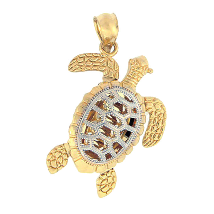 Turtle Pendant, 14Kt