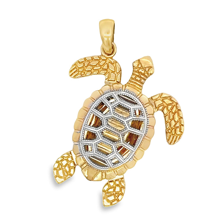 Turtle Pendant, 14Kt