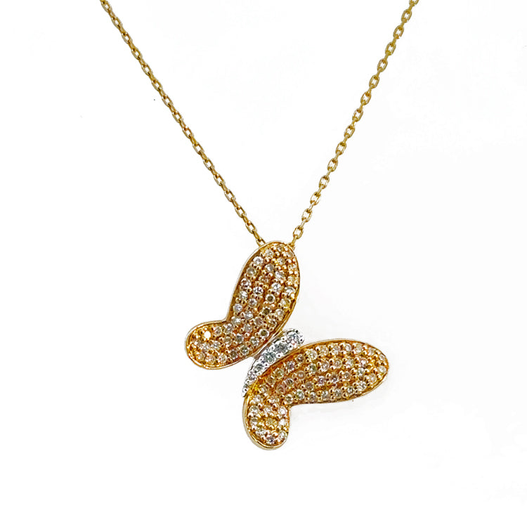 Butterfly Necklace, 14Kt