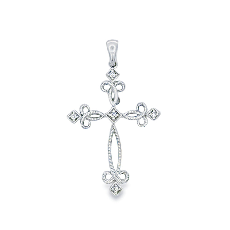 Diamond Cross Pendant, 14Kt