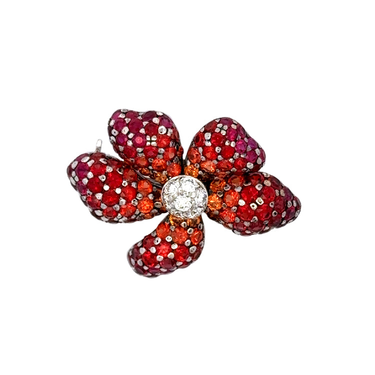 Flower Pin, 18Kt