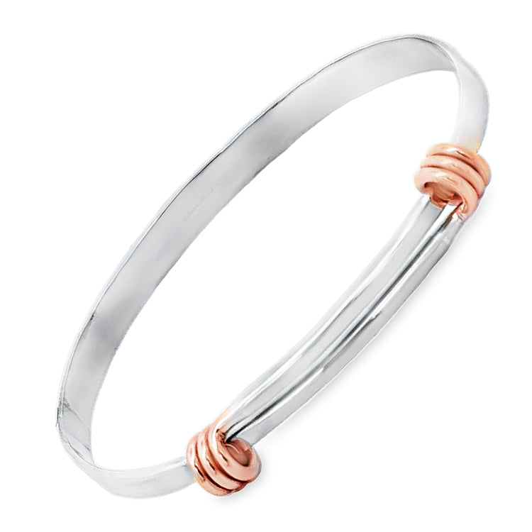 Slide Bangle Bracelet, Sterling &amp; 14Kt