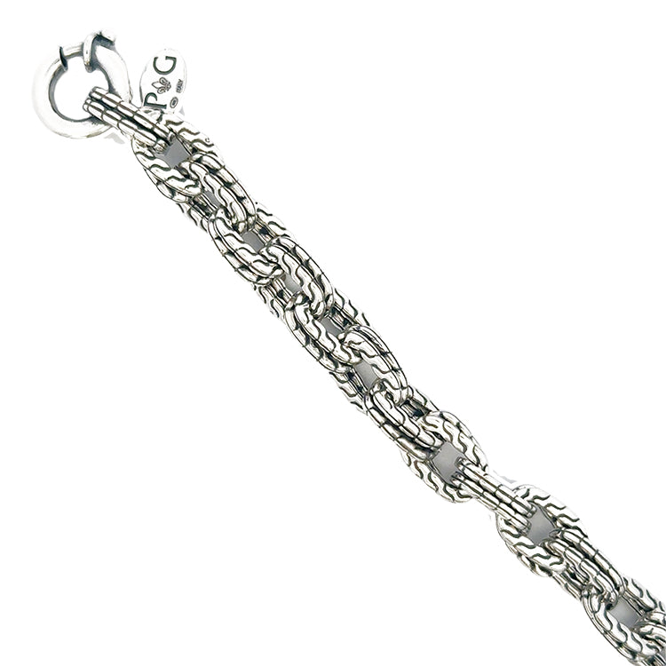 Double Oval Link Bracelet, Sterling Silver