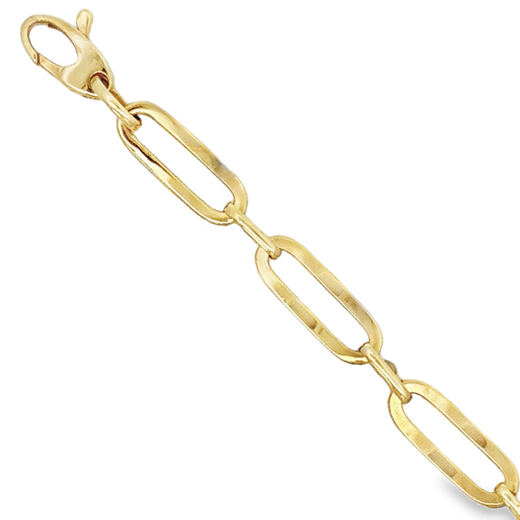 Paperclip Bracelet, 14Kt