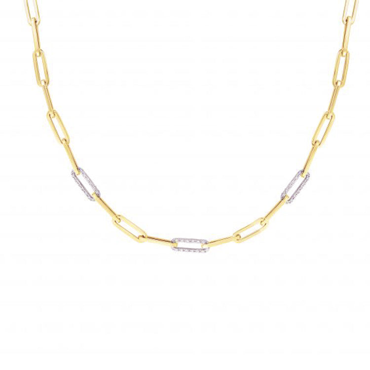 Paperclip Chain. 14Kt