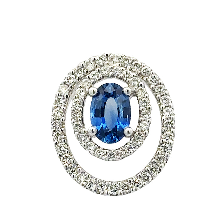 Sapphire and Diamond Pendant