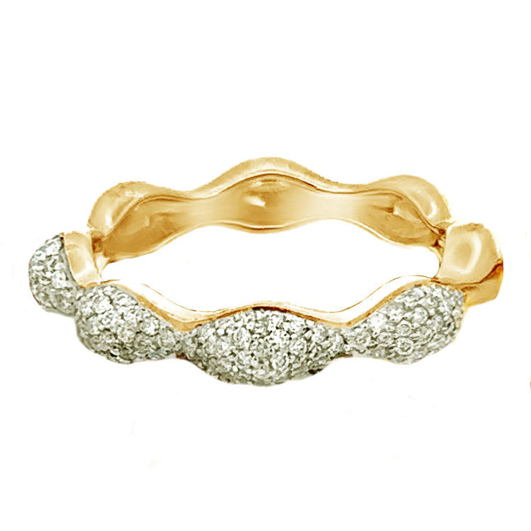 Diamond Stack Band Ring, 18Kt