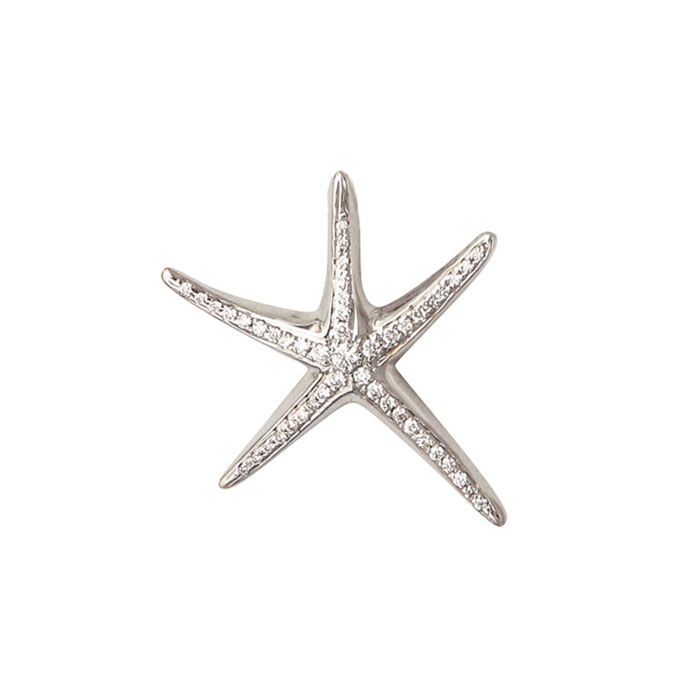 Diamond Starfish Pendant, 14Kt