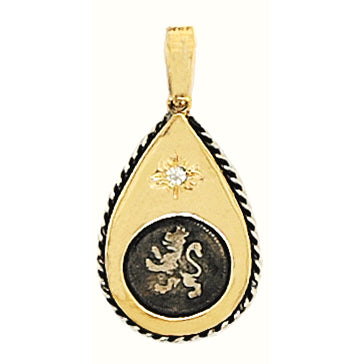 Spanish Quartilla Coin Reversible Pendant