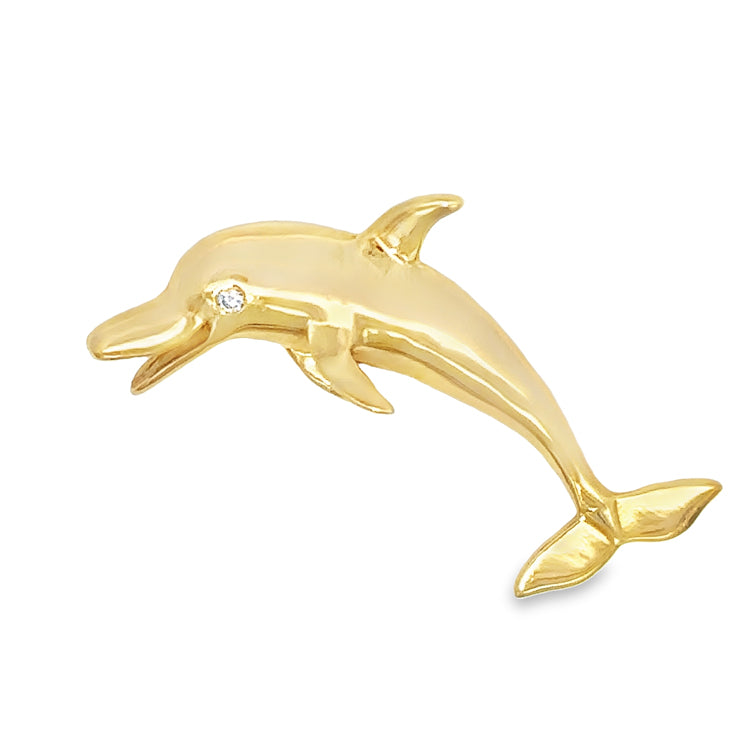 Dolphin Pendant, 14Kt
