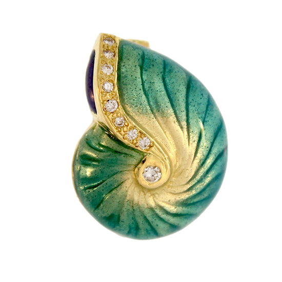 Nautilus Pendant, 18Kt
