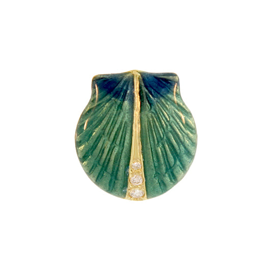 Scallop Pendant, 18Kt
