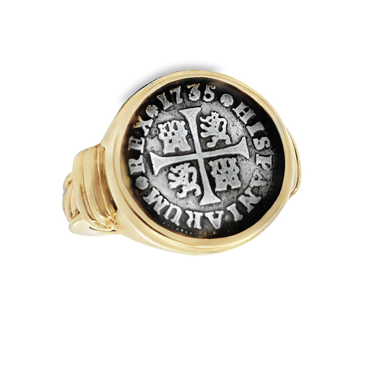 Spanish Cross - Half Real Coin Ring 14Kt