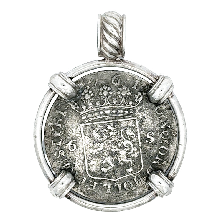 Dutch Six Stuiver Coin Pendant