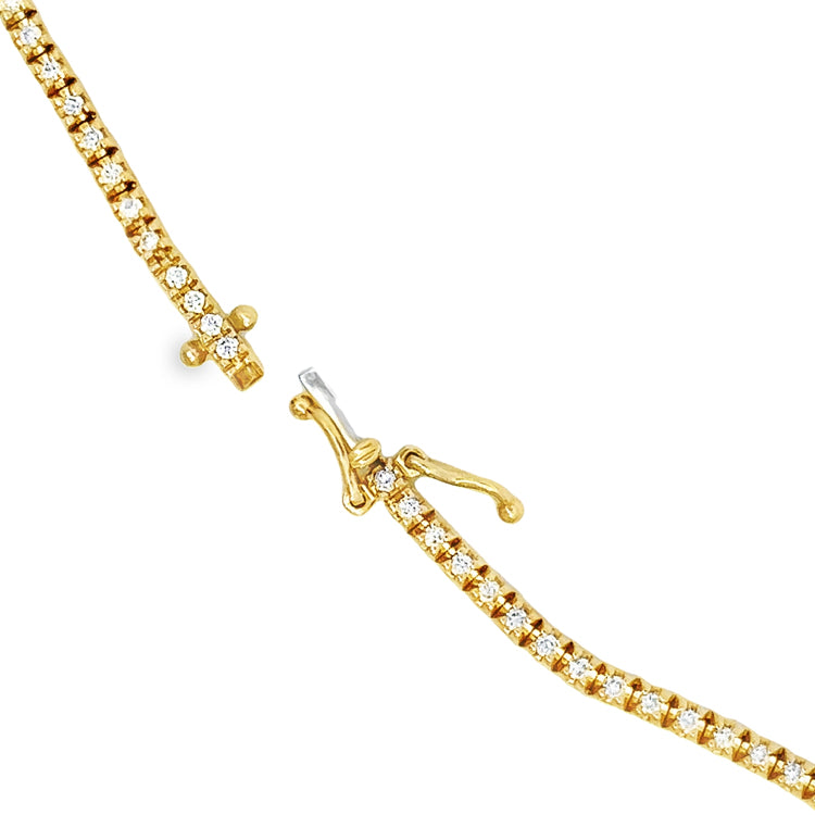 Diamond Eternity Tennis Necklace, 14Kt