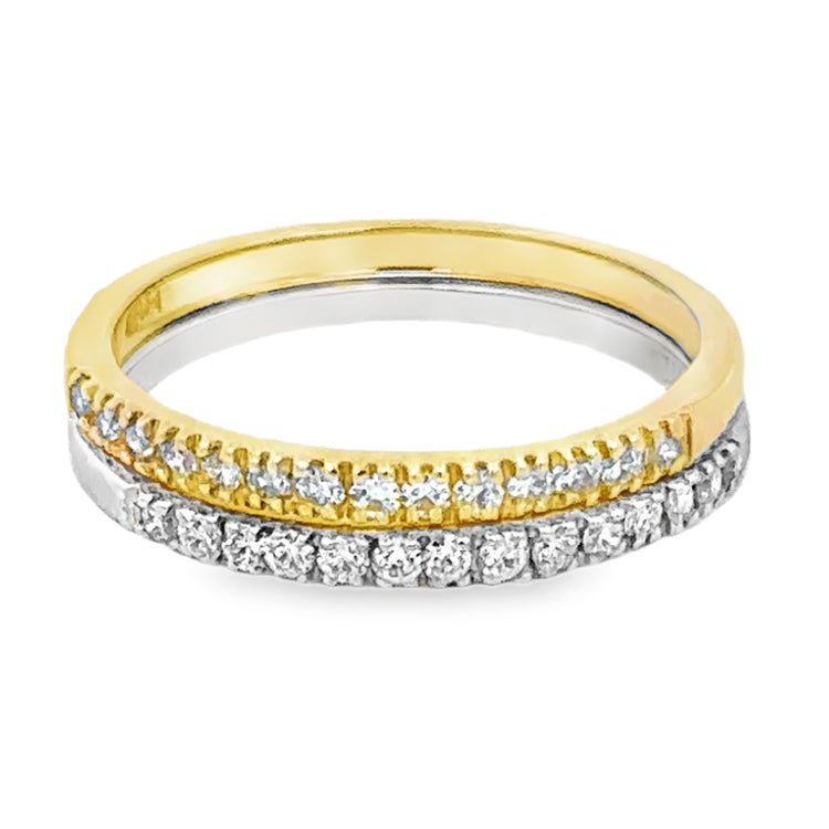 Diamond Stack Band Ring, 14Kt