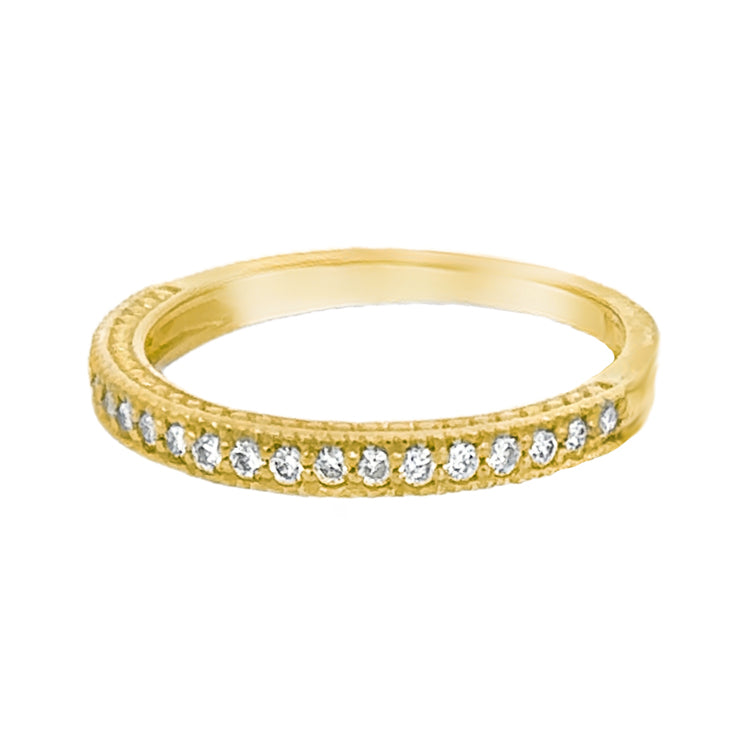 Diamond Stack Band Ring, 14Kt