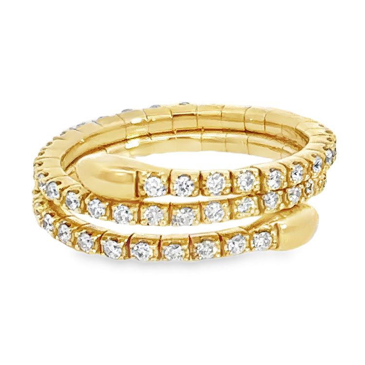 Diamond Slinky Flex Ring, 14Kt