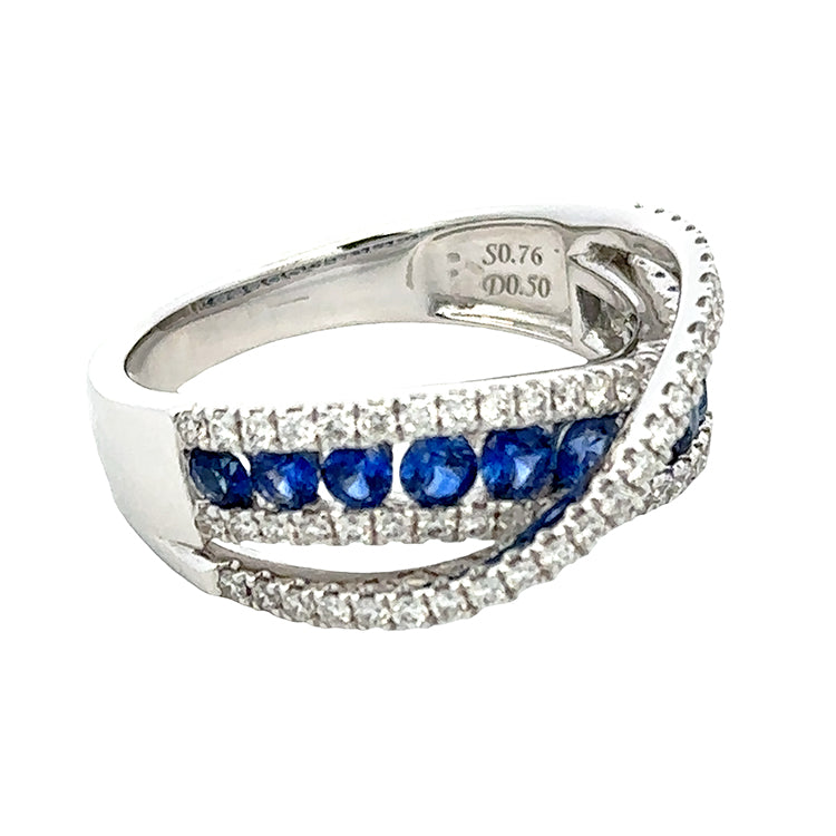 Sapphire and Diamond Ring, 18Kt