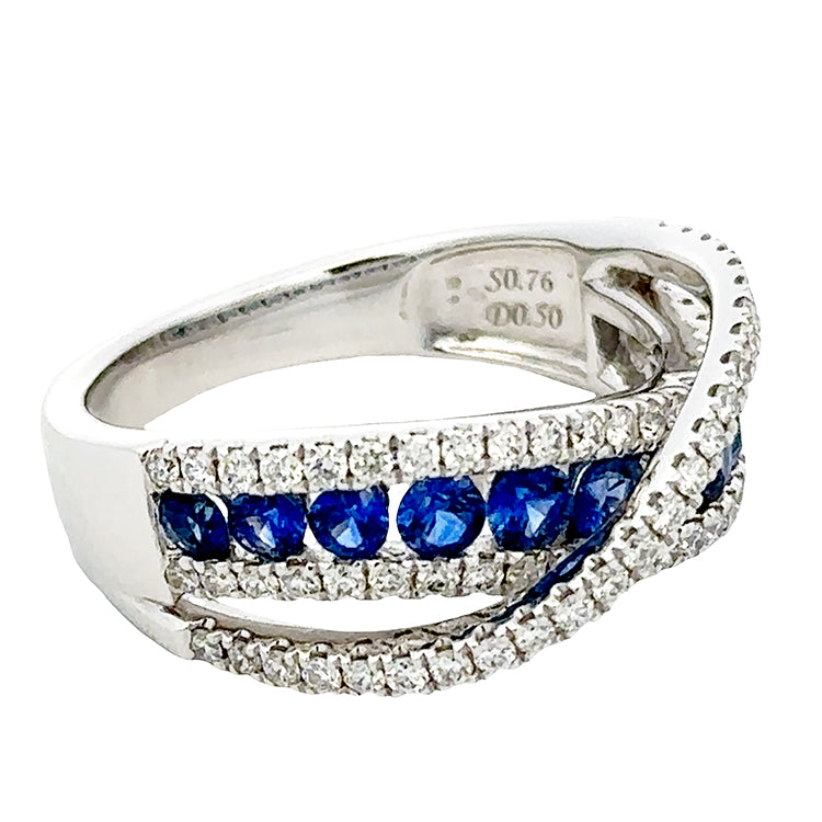 Sapphire and Diamond Ring, 18Kt