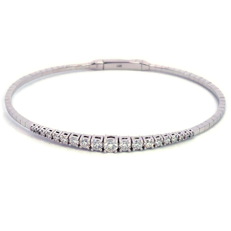 Diamond Flex Bangle Bracelet, 14Kt