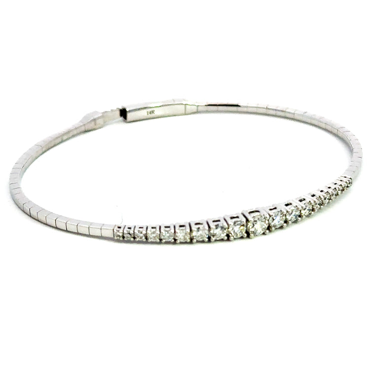 Diamond Flex Bangle Bracelet, 14Kt