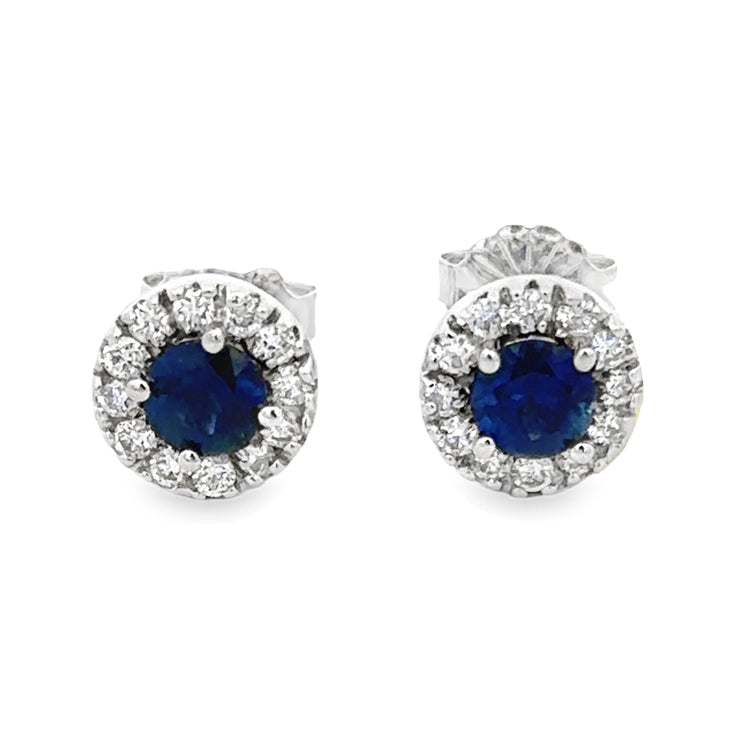 Sapphire and Diamond Earrings, 14Kt