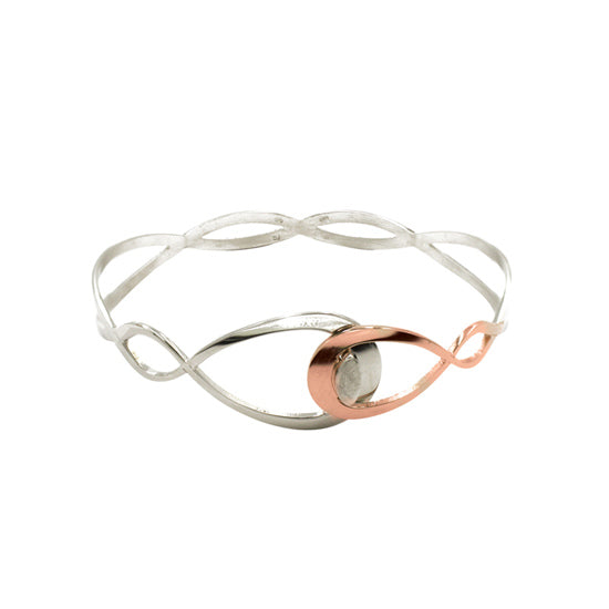 Infinity Flex Bangle Bracelet, Sterling