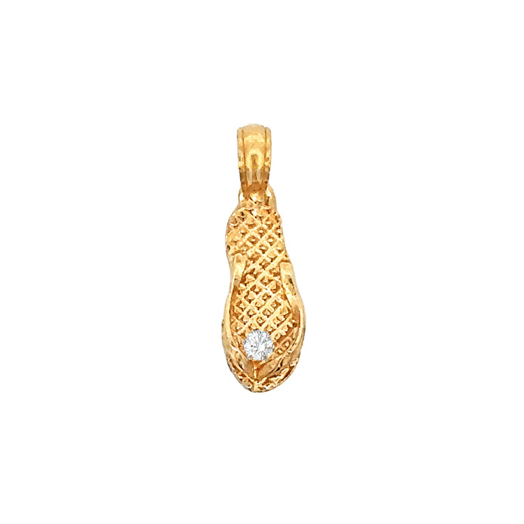 Flip Flop Pendant, 14Kt