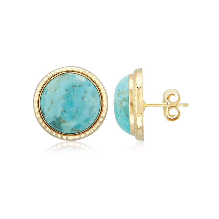 Turquoise Earrings, 14Kt