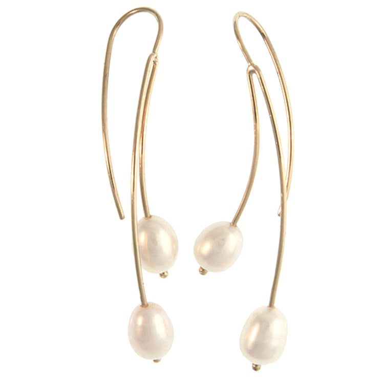 Pearl Earrings, 14Kt