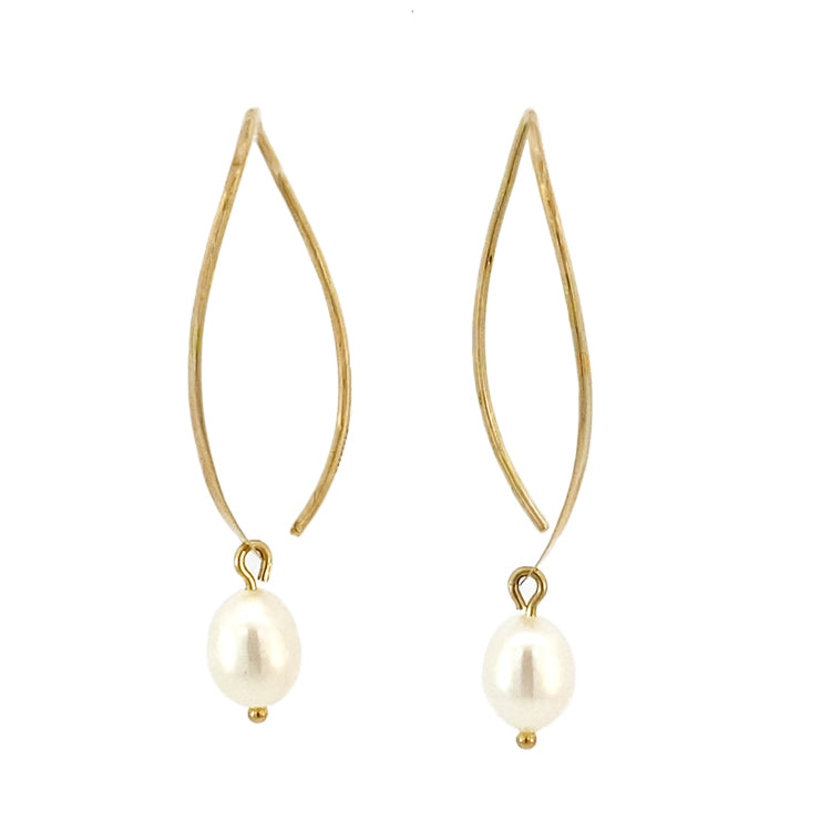 Pearl Earrings, 14Kt