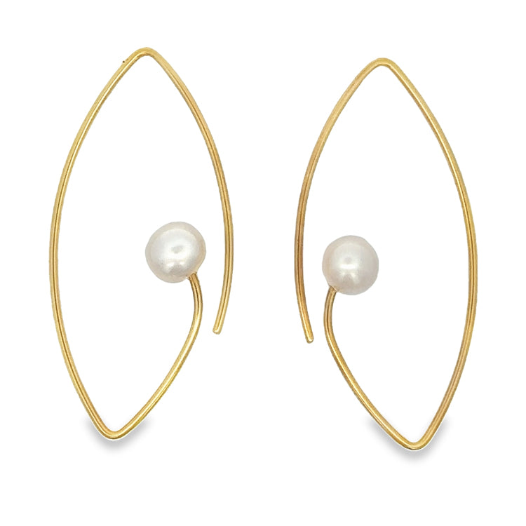 Pearl Earrings, 14Kt