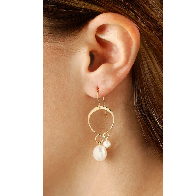 Pearl Earrings, 14Kt