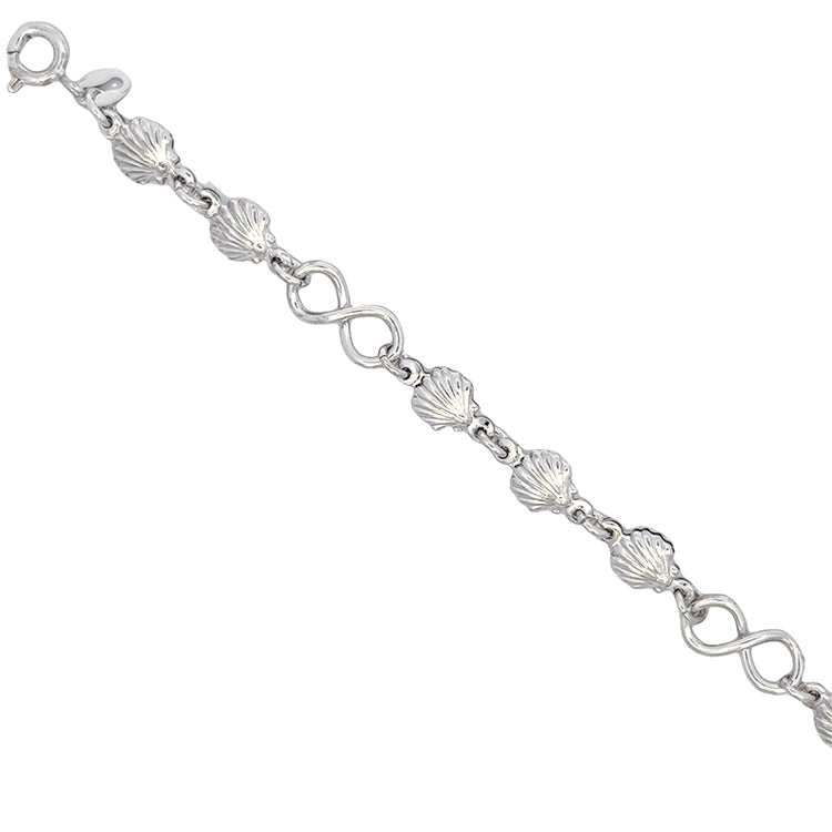 Scallop Shell Bracelet, Sterling