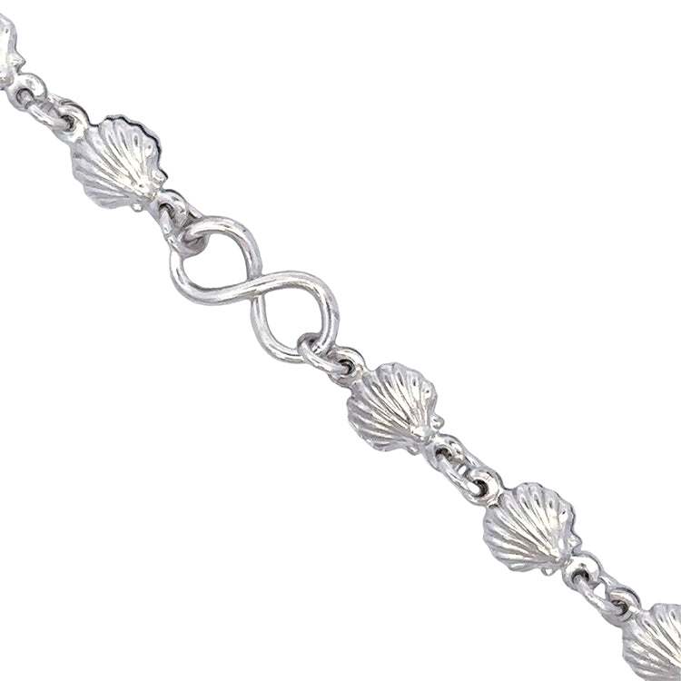 Scallop Shell Bracelet, Sterling