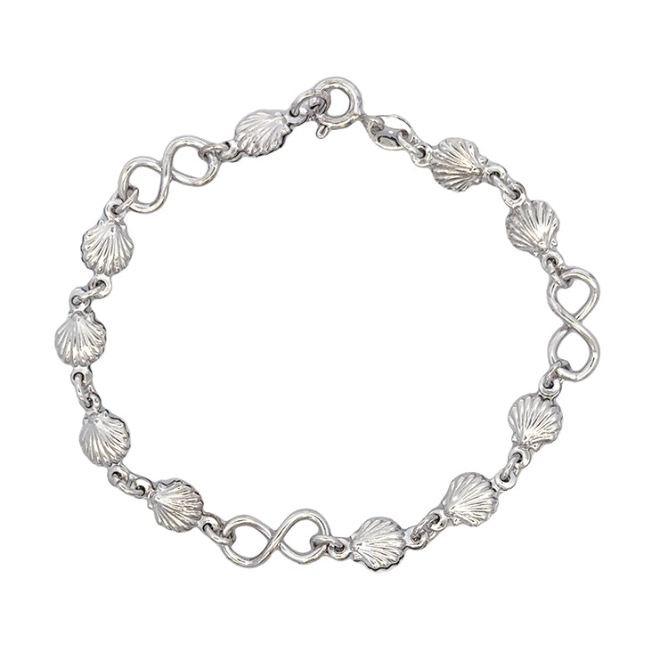 Scallop Shell Bracelet, Sterling