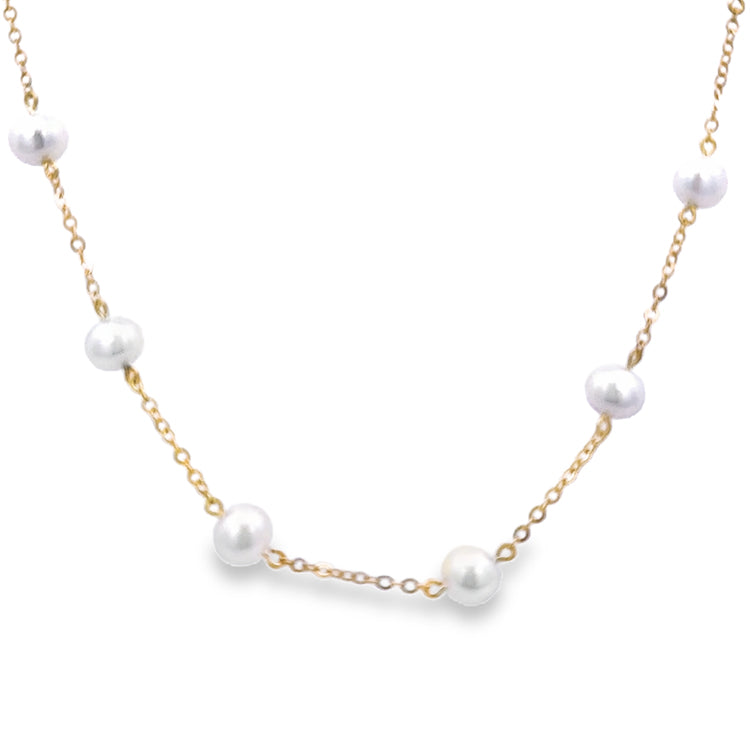 Pearl Necklace, 14Kt