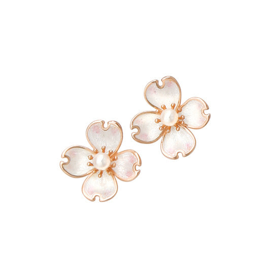 Flower Earrings, Sterling